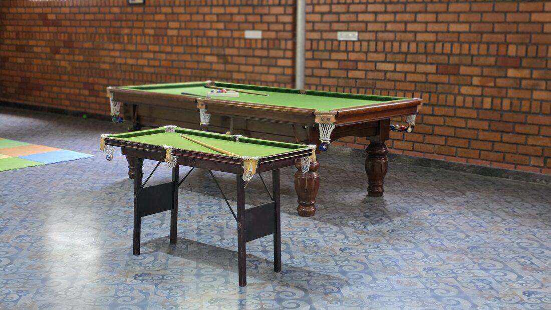 Billiards and pool table in the games lounge
