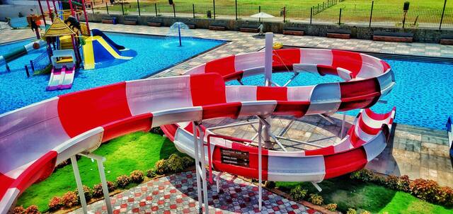 Red-and-white slide