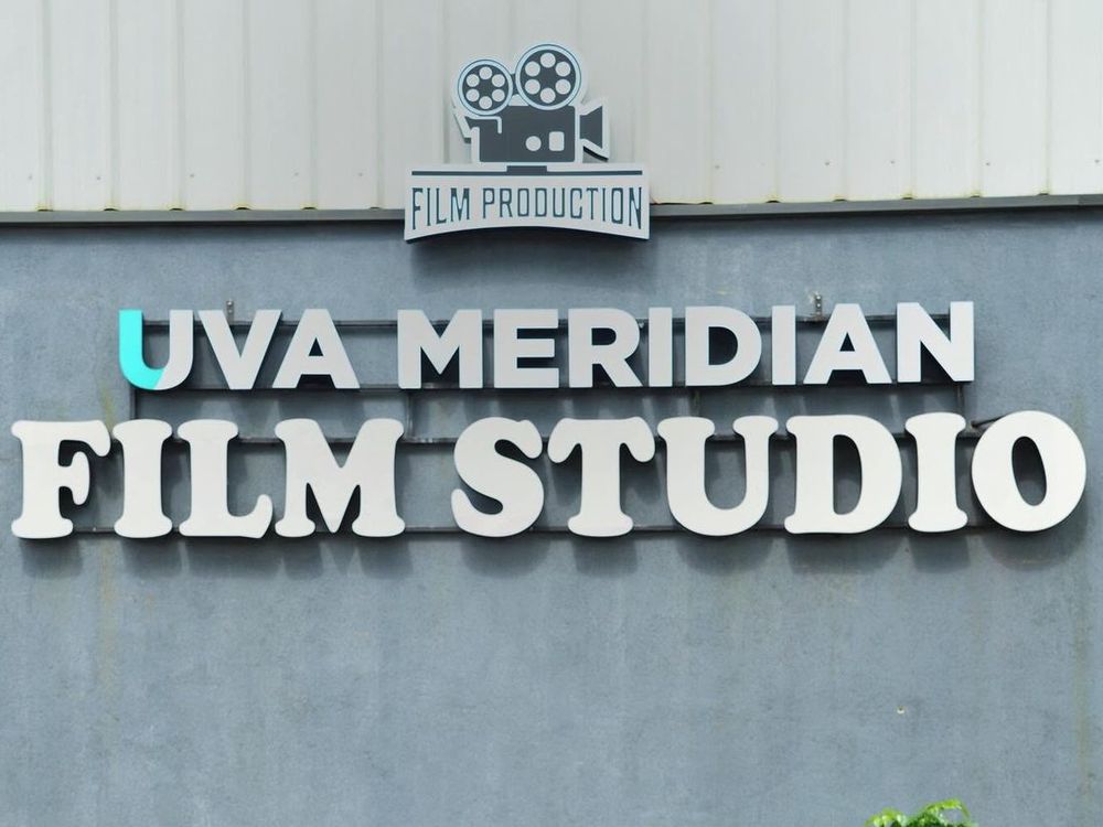 Signage at the UVA Meridian Film Studio