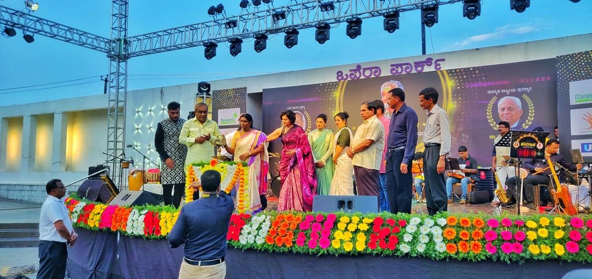 On stage at the S Janaki Award Programme