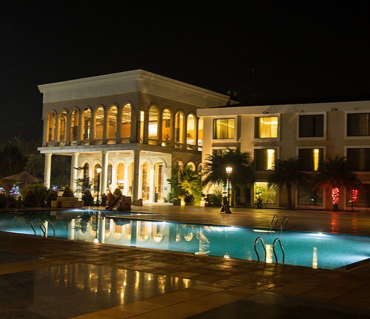 The resort by night